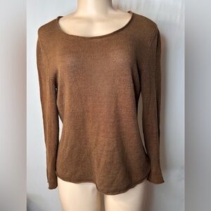 Chico's Long Sleeves Sweater Brown Size 0